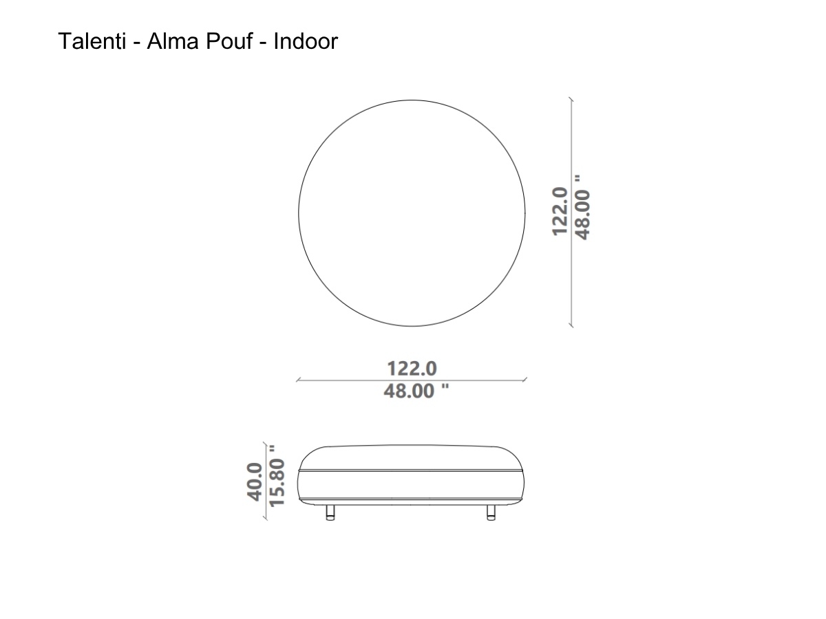 Talenti Alma Pouf Indoor