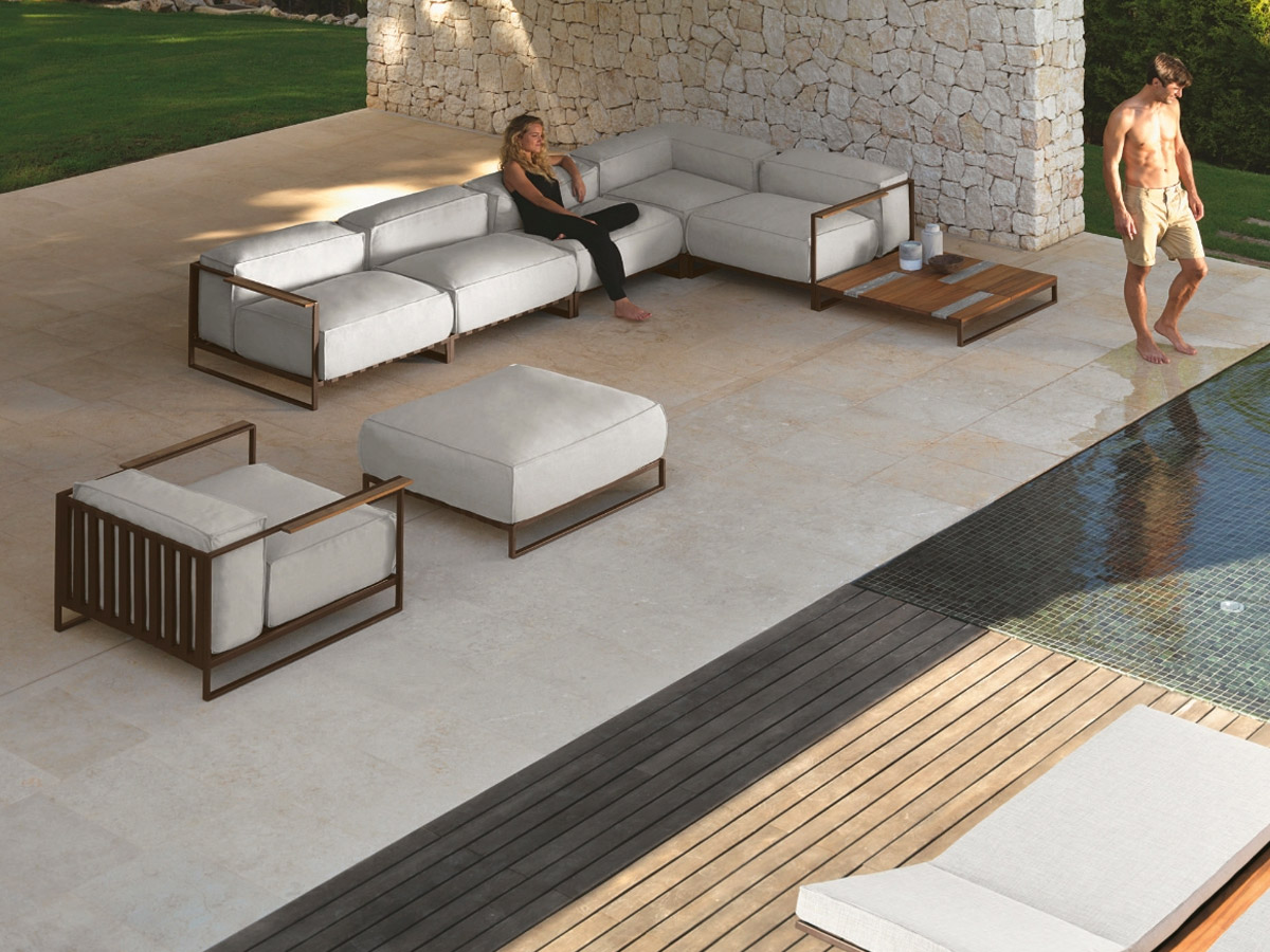 Talenti Casilda Sofa Composition With Pouf And Coffee Table