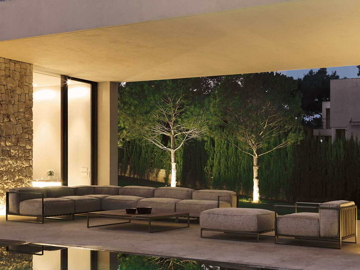 Talenti Casilda Sofa Composition With Pouf And Coffee Table