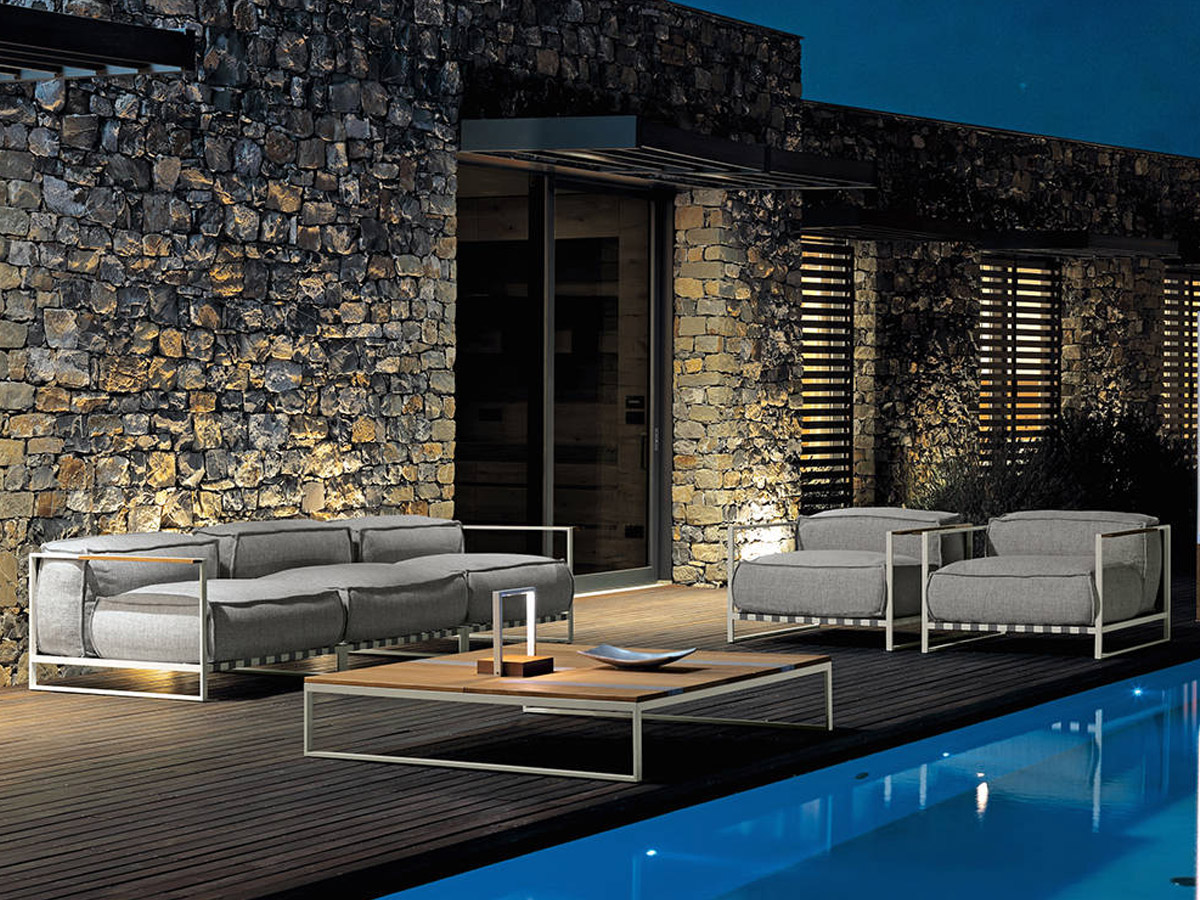 Talenti Casilda Sofa Composition With Pouf And Coffee Table