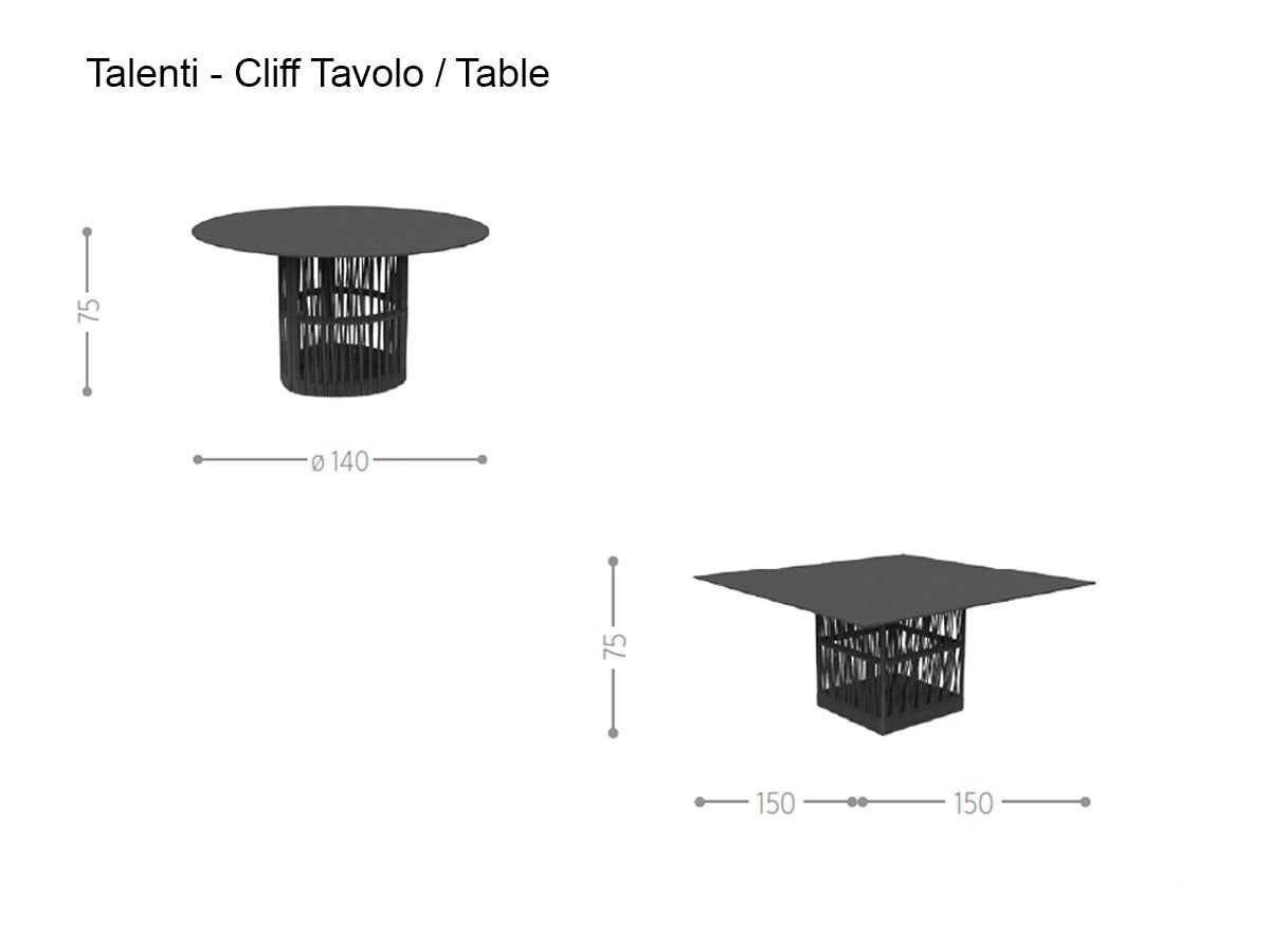 Talenti Cliff Outdoor Table