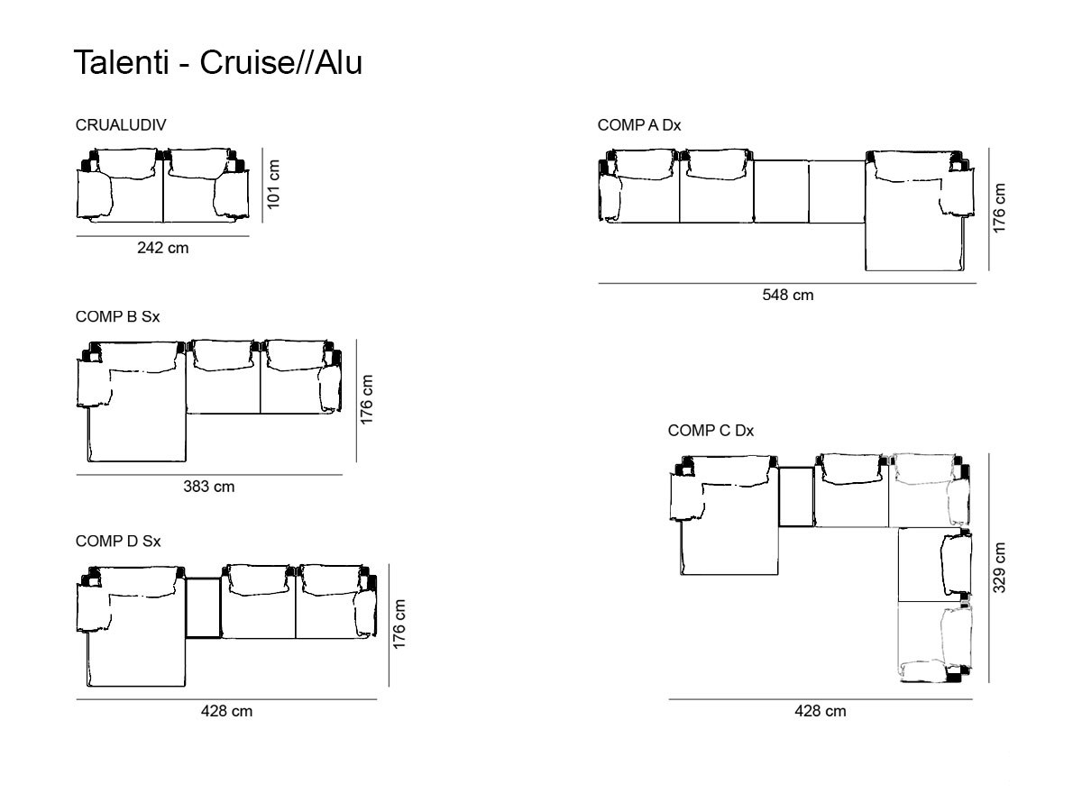 Talenti Cruise Alu Sofa Collection