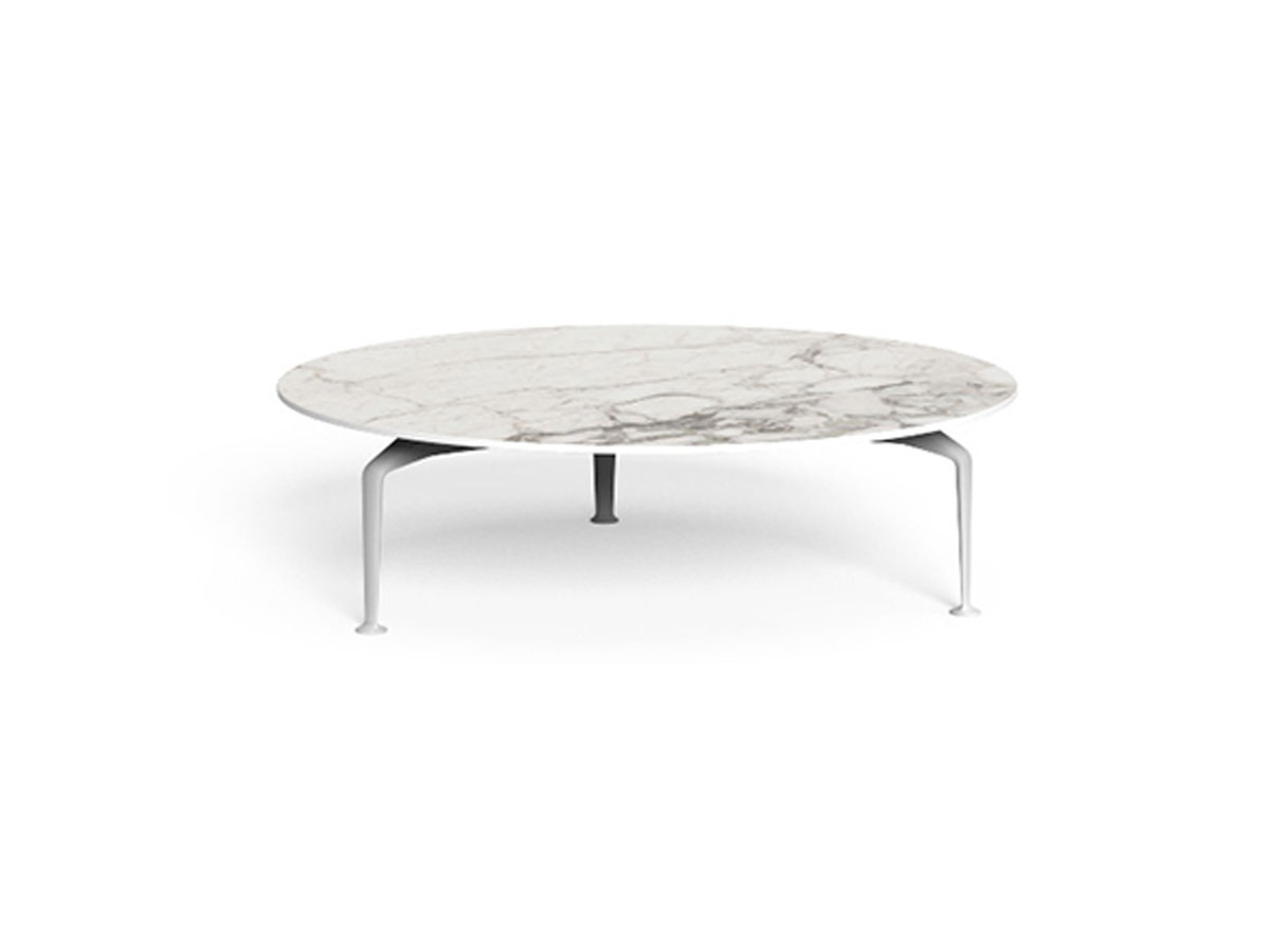 Talenti Cruise Alu Round Coffee Table White Calacatta