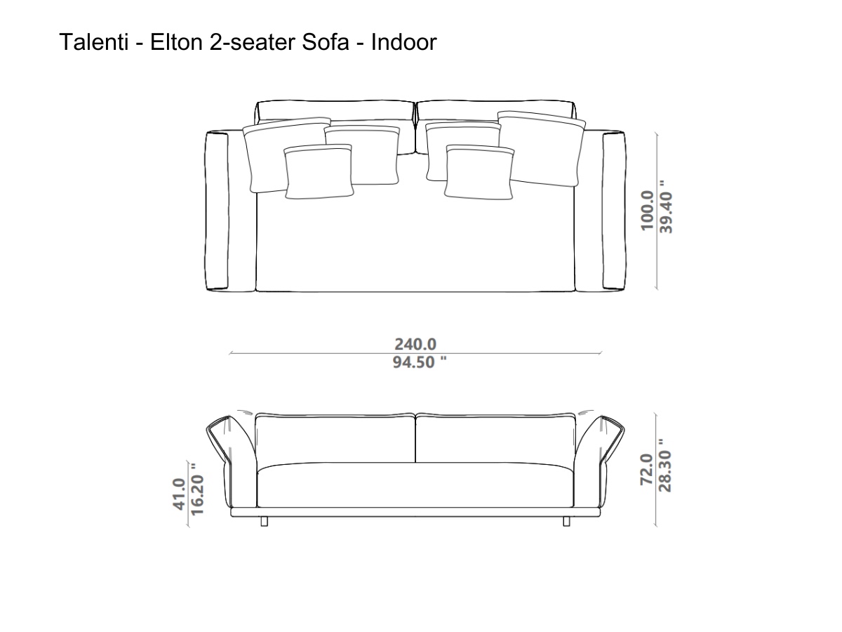 Talenti Elton 2 Seater Sofa Indoor