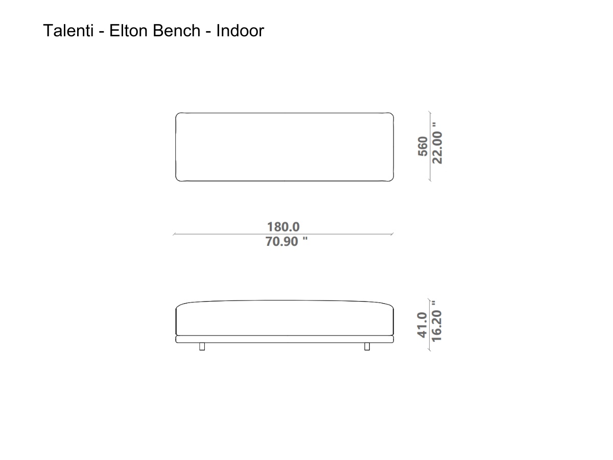 Talenti Elton Bench Indoor
