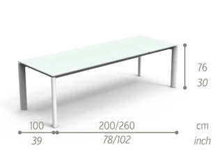Talenti Milo Extendable Table 200 260 Graphite