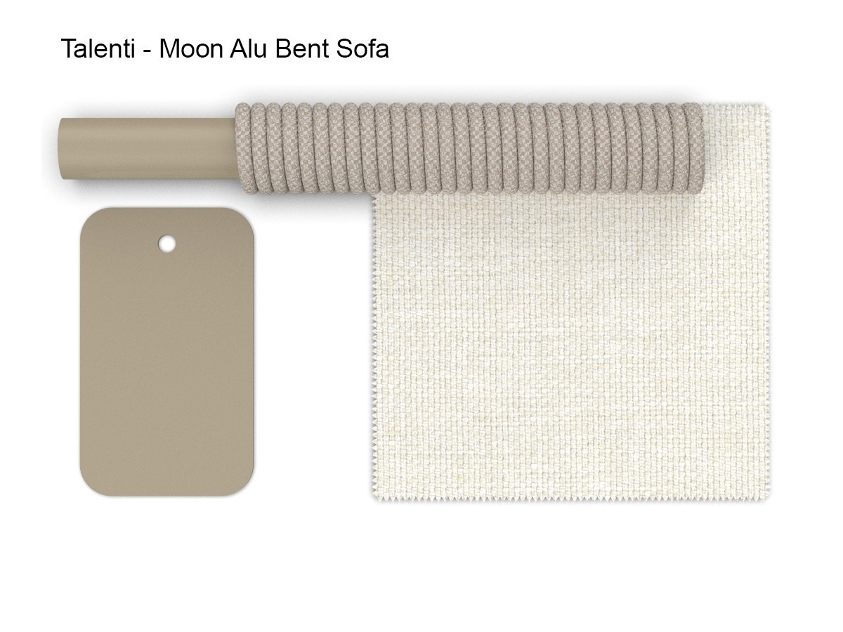 Talenti Moon Alu Curved Sofa Dove Beige Warm White
