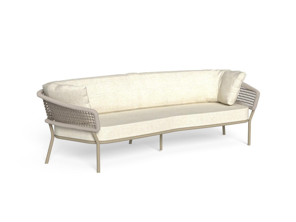 Talenti Moon Alu Curved Sofa Dove Beige Warm White