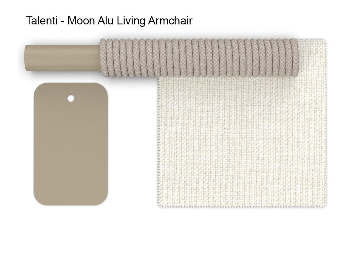 Talenti Moon Alu Armchair Dove Beige Warm White