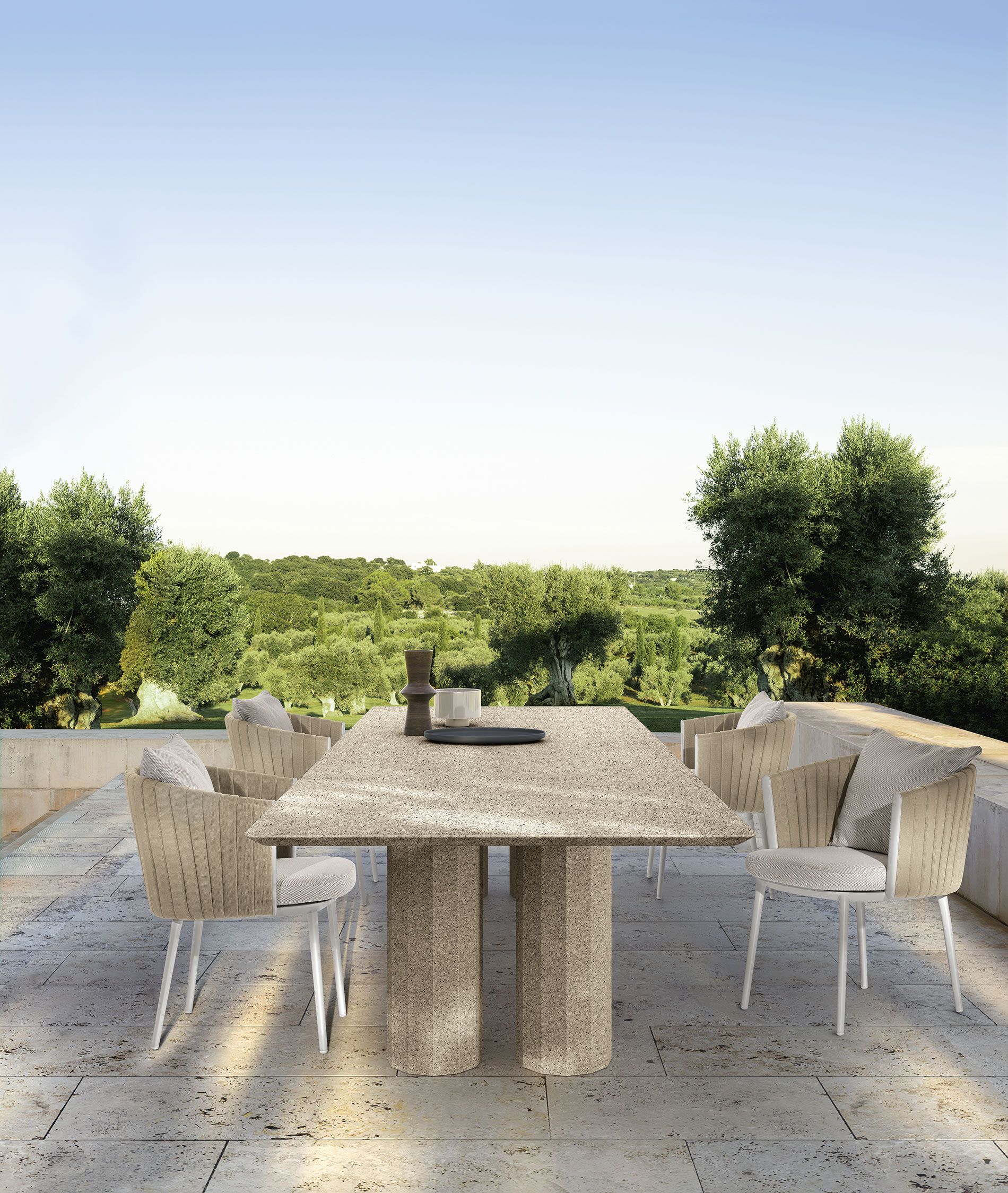 Talenti Salinas Rectangular Table Concrete Outdoor