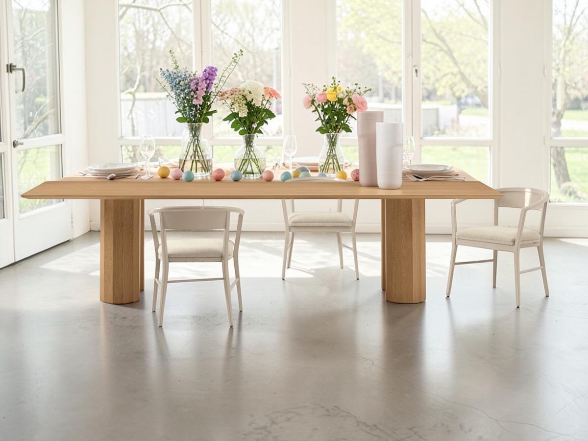 Talenti Salinas Dining Table Wooden Top And Legs Indoor