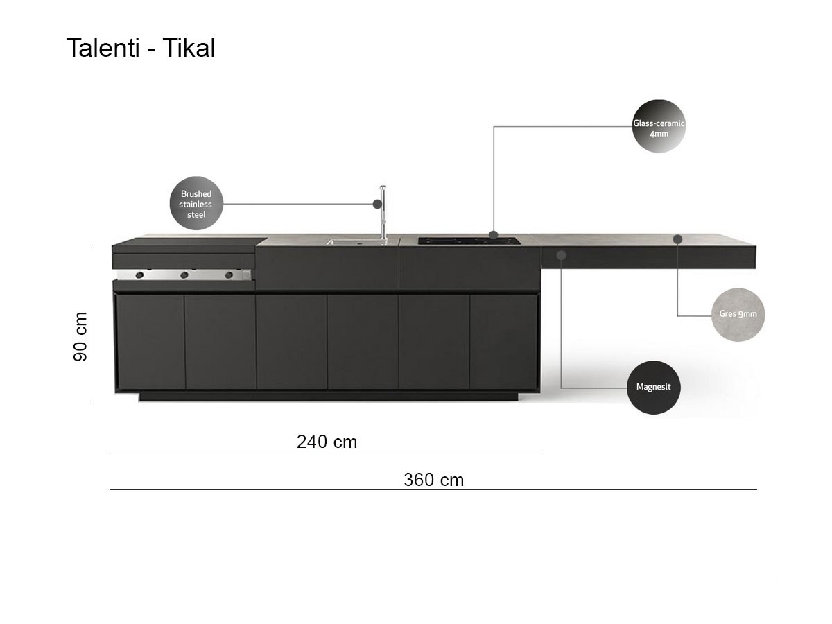 Talenti Tikal Kitchen 3 Module With Peninsula
