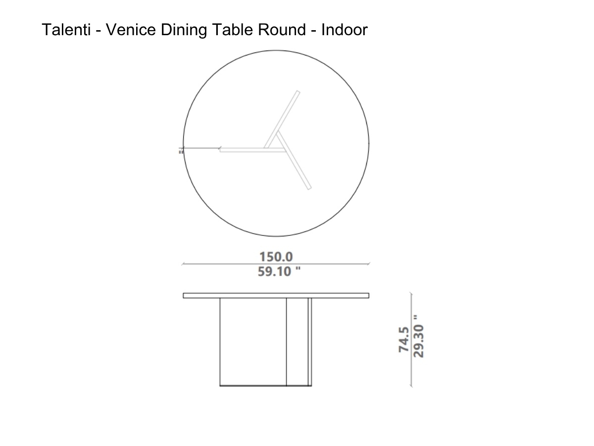 Talenti Venice Dining Table Round Indoor