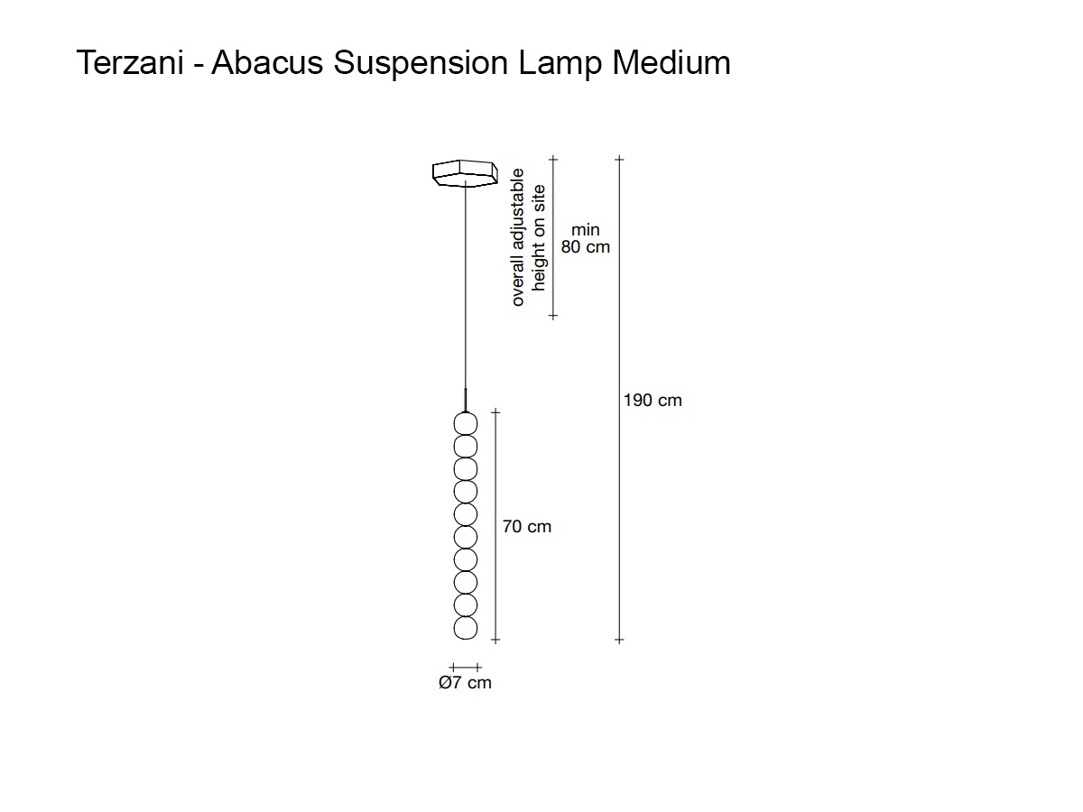 Terzani Abacus 3 Round Suspension Lamp Small