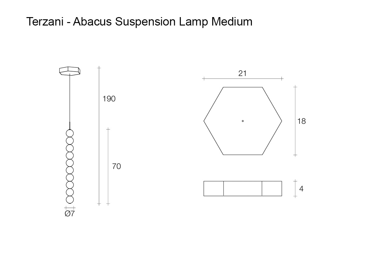 Terzani Abacus Suspension Lamp Medium