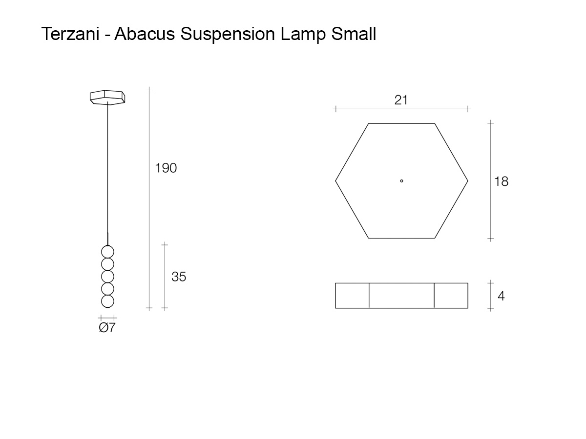 Terzani Abacus Suspension Lamp Small