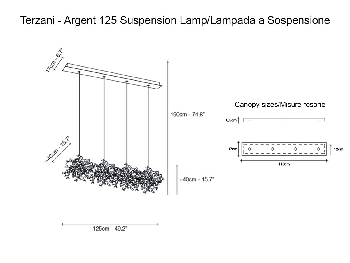 Terzani Argent 125 Suspension Lamp