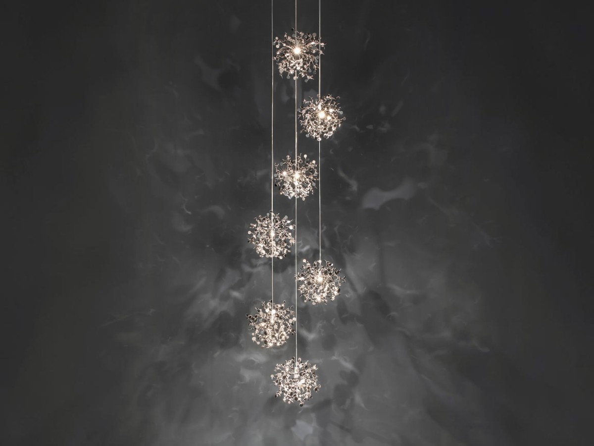 Terzani Argent Mon Bijou Suspension Lamp 7 Lights