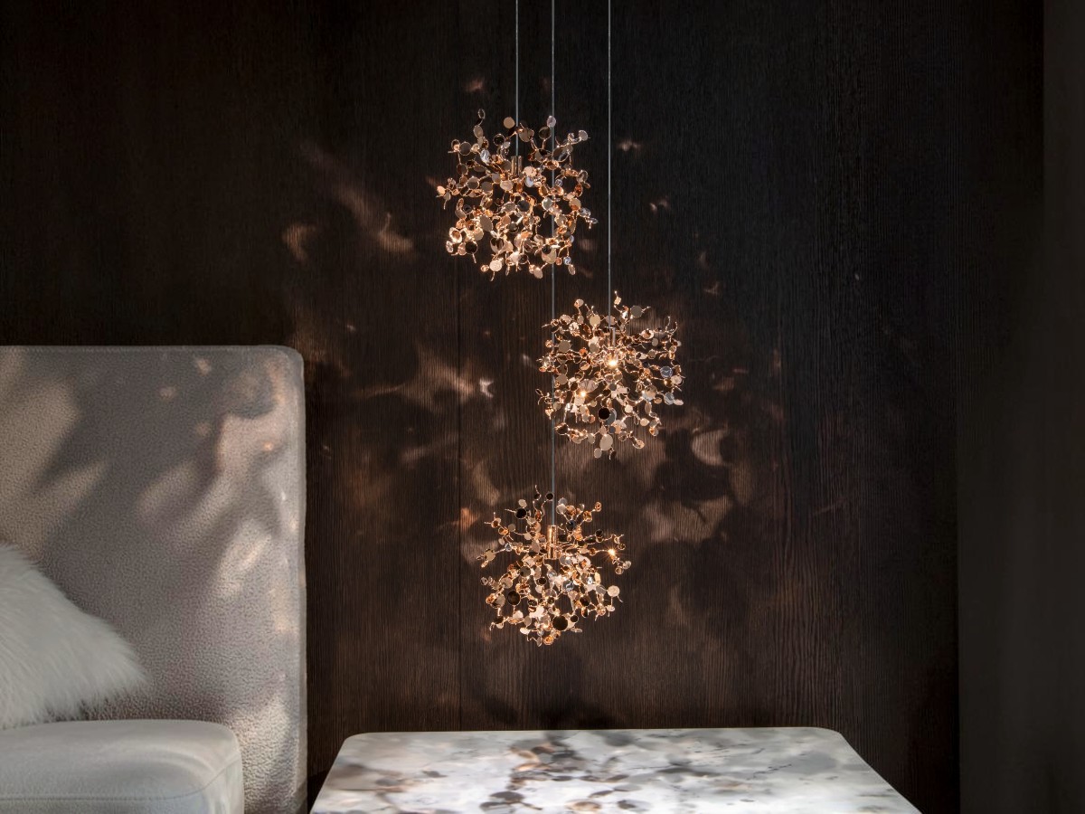Terzani Argent Mon Bijou Suspension Lamp 3 Lights