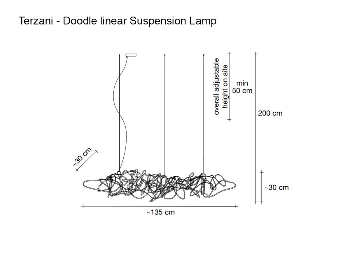 Terzani Doodle Linear Suspension Lamp