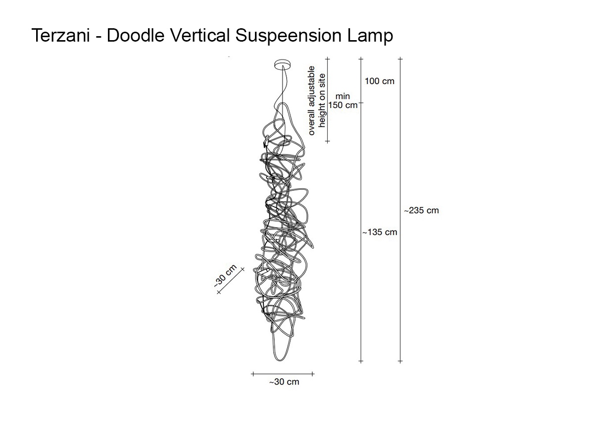 Terzani Doodle Vertical Suspension Lamp