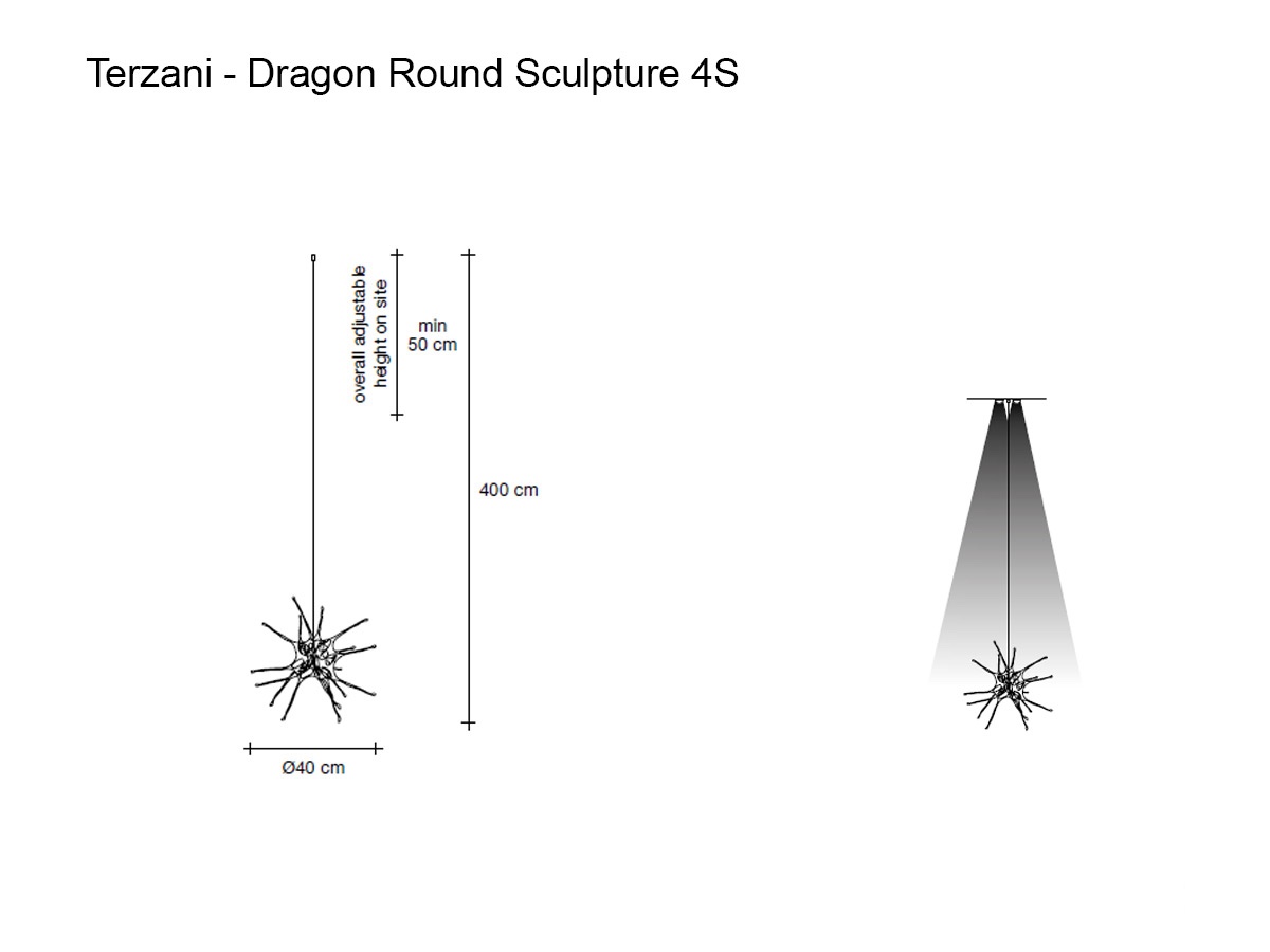 Terzani Dragon Round Suspension Lamp 4s