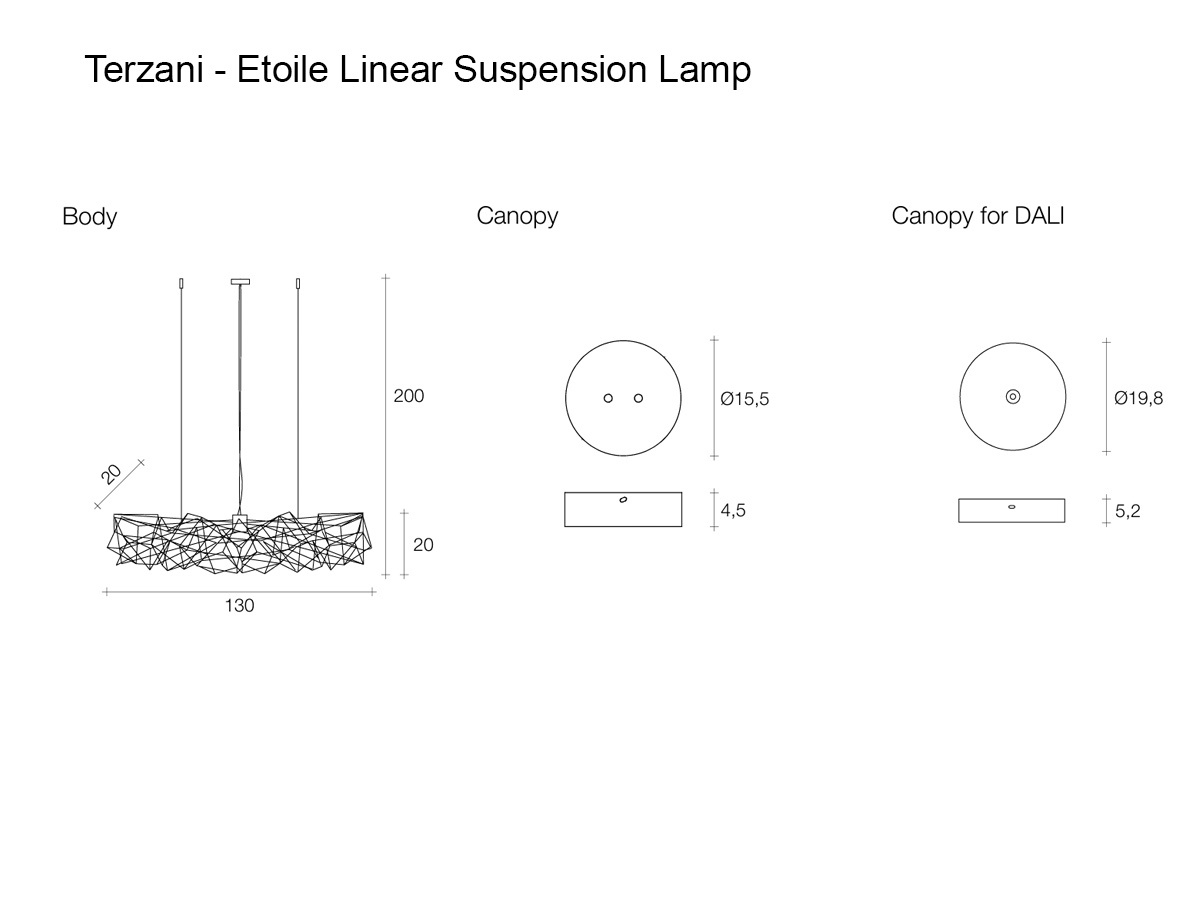 Terzani Etoile Linear Suspension Lamp
