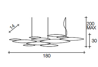 Terzani I Lucci Argentati Suspension Lamp
