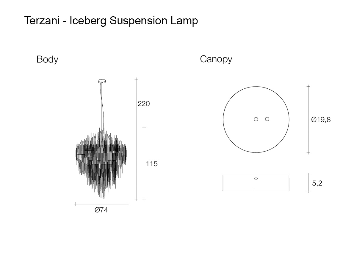 Terzani Iceberg Suspension Lamp
