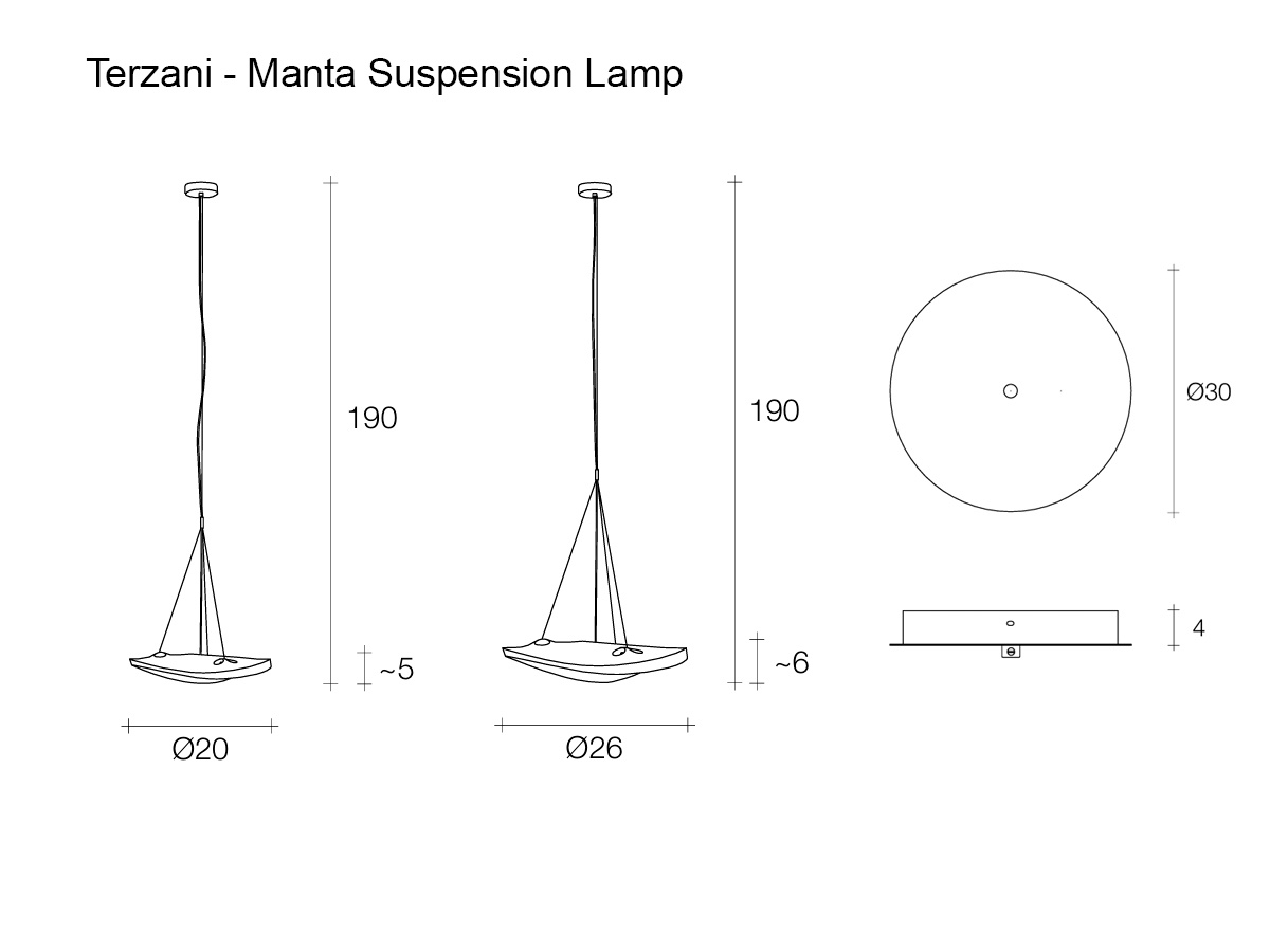 Terzani Manta Suspension Lamp