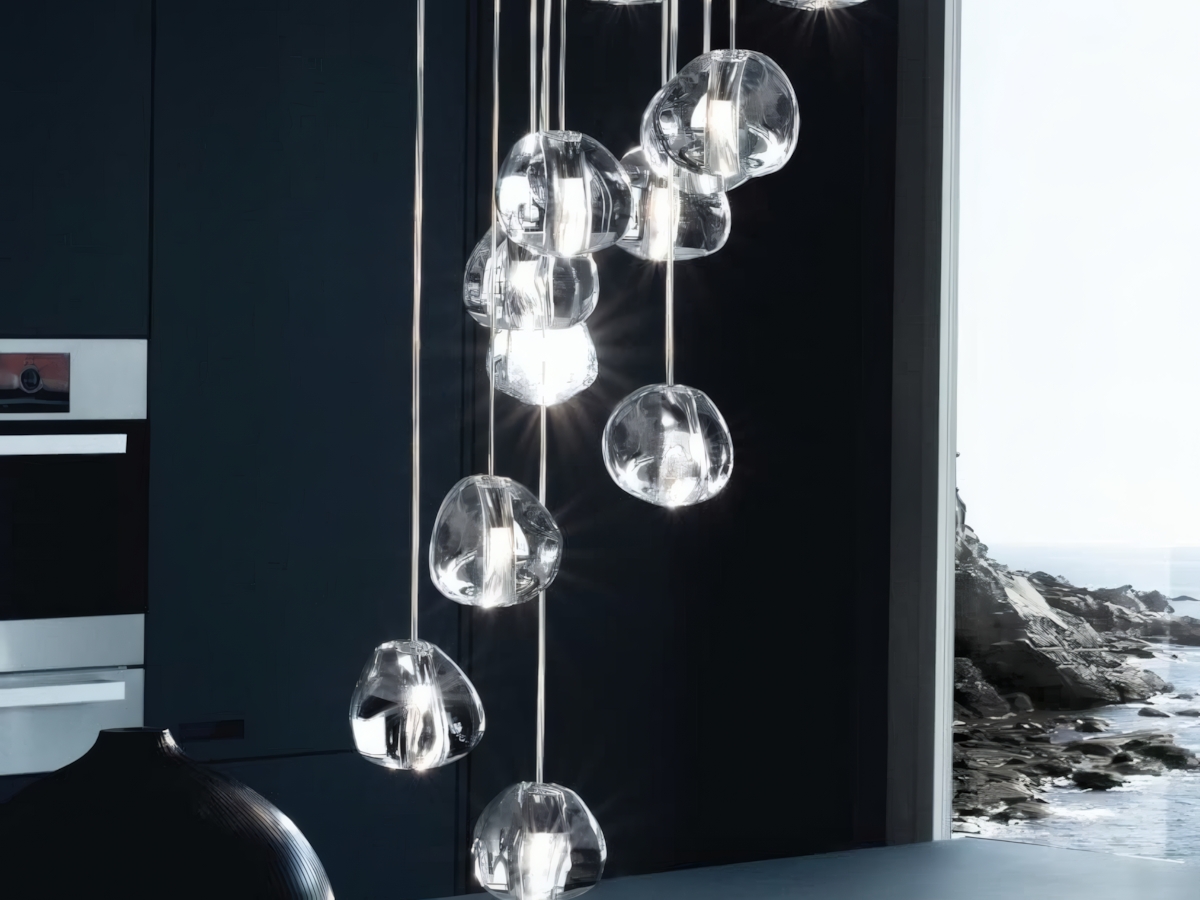 Terzani Mizu 15s Suspension Lamp Rectangular Multi Lights