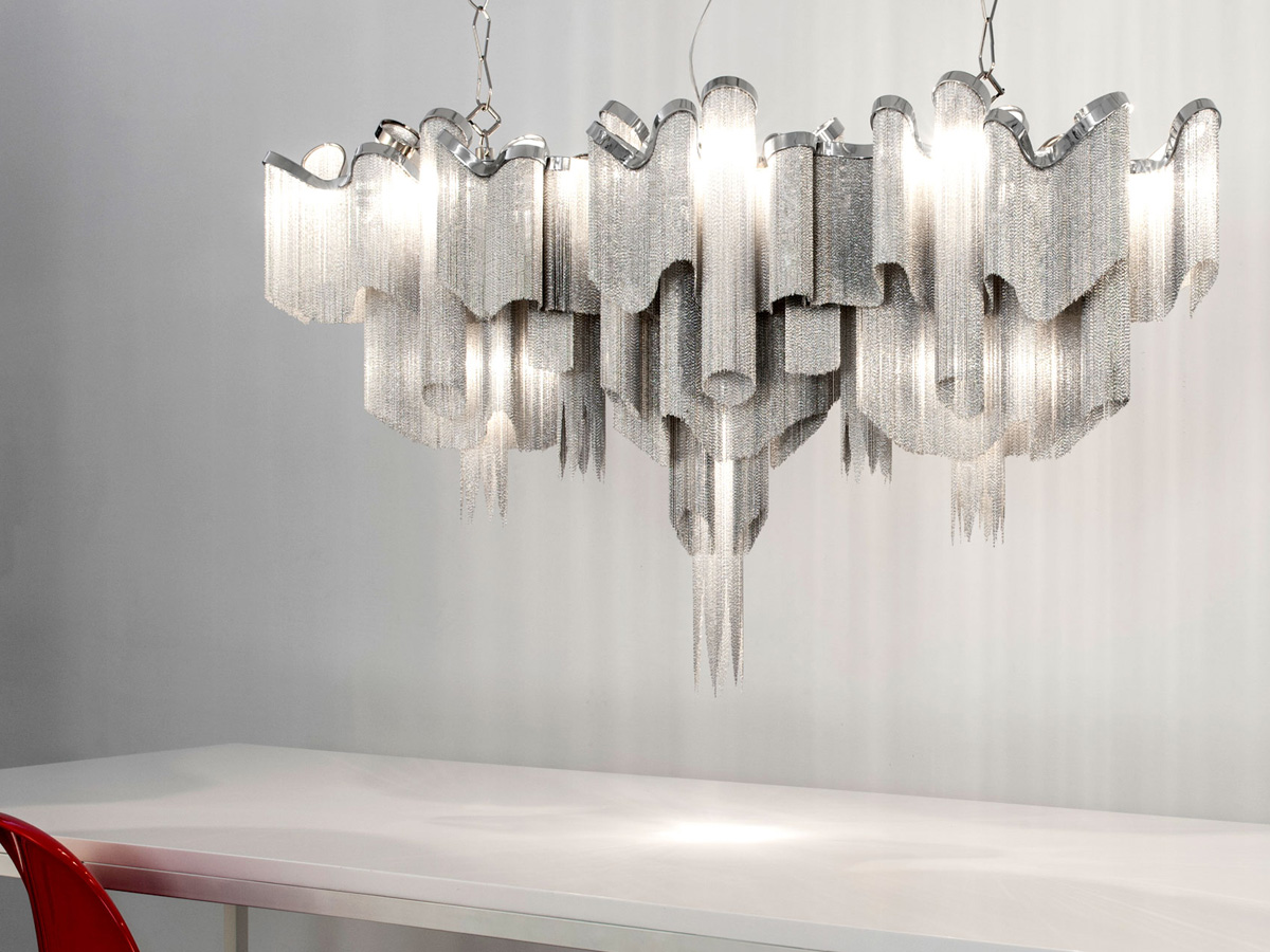 Terzani Stream Suspension Lamp L 140 Cm