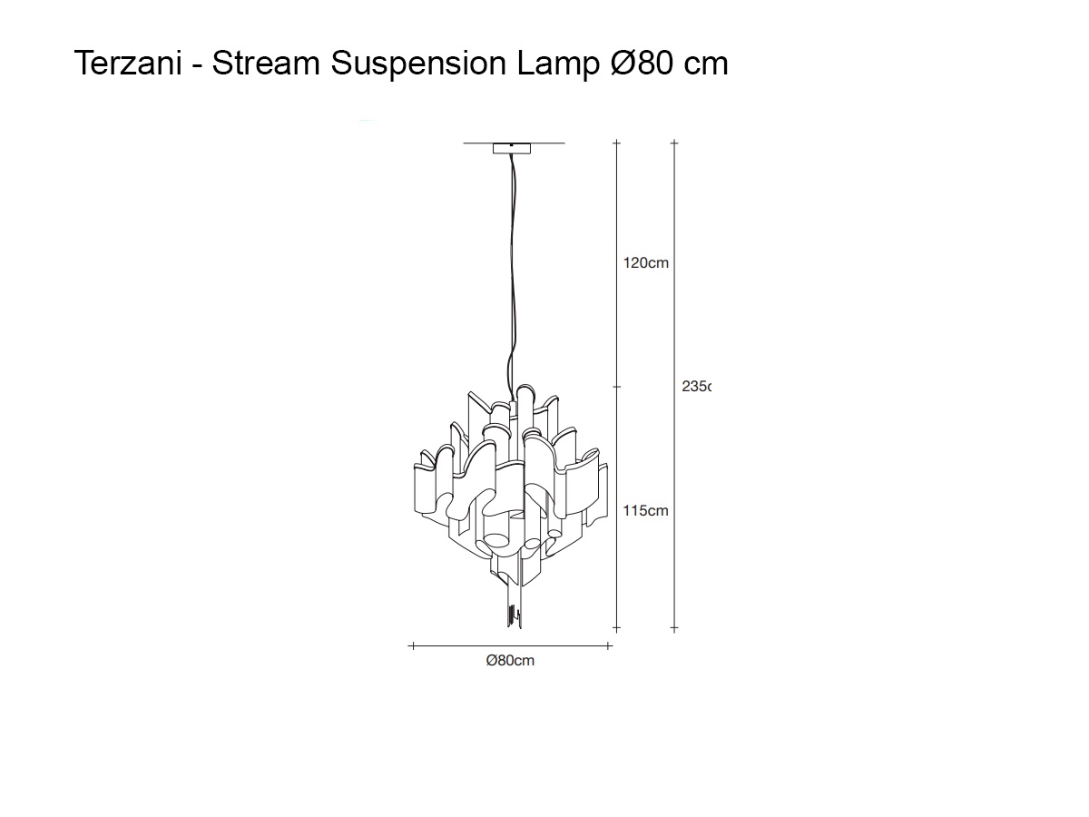 Terzani Stream Suspension Lamp O 80 Cm