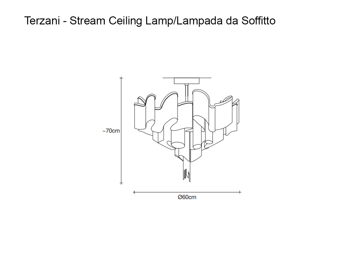 Terzani Stream Ceiling Lamp