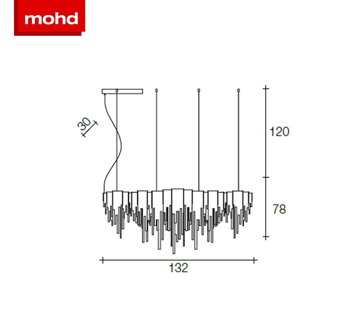 Terzani Volver Suspension Lamp L 132