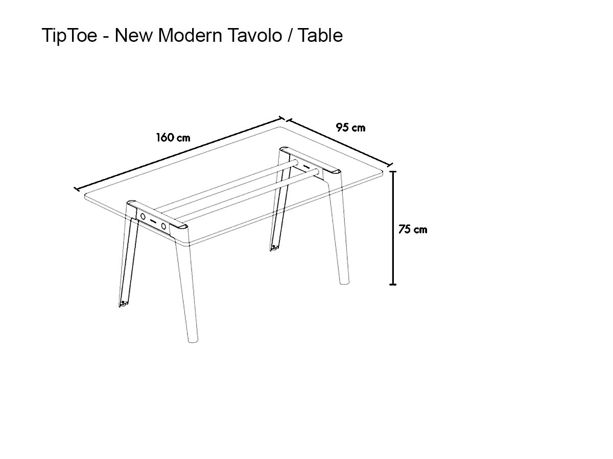 Tiptoe New Modern Table L 160 Cm