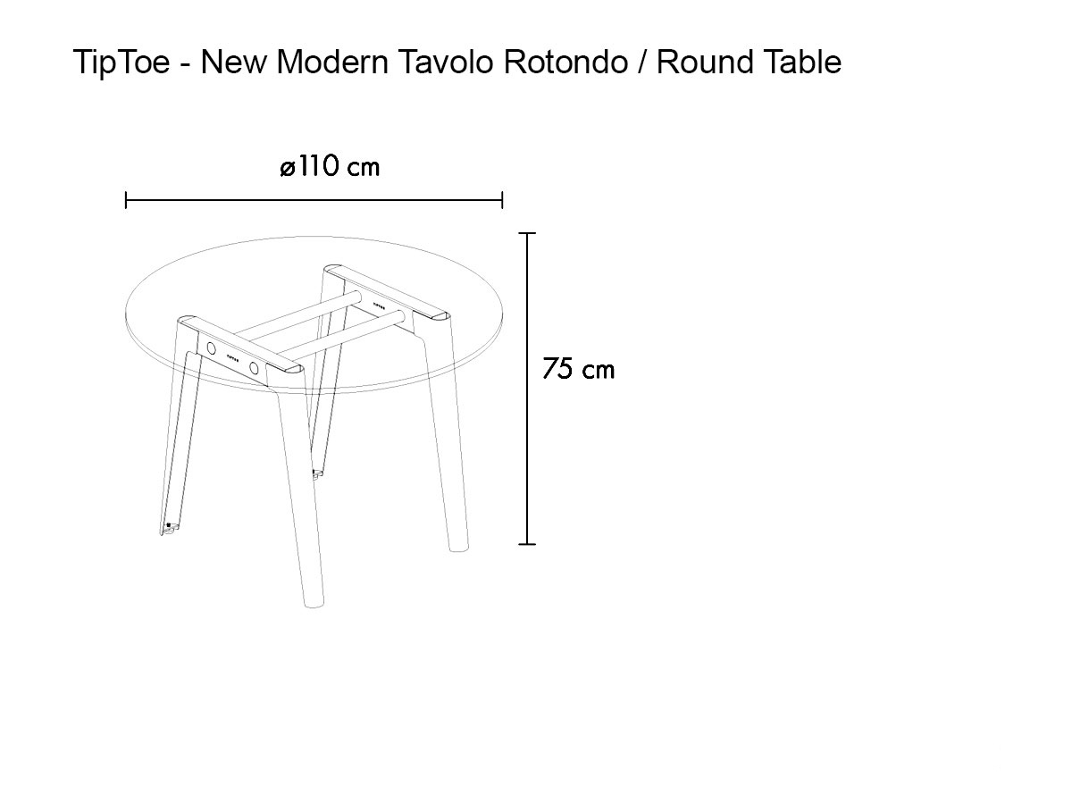 Tiptoe New Modern Round Table