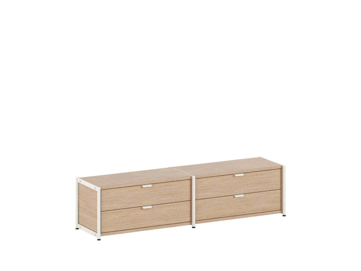 Tiptoe Unit Shelf Chest Of Drawers 2 Columns H 40 Cm