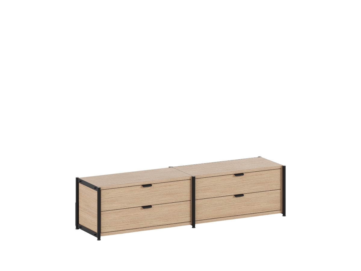 Tiptoe Unit Shelf Chest Of Drawers 2 Columns H 40 Cm