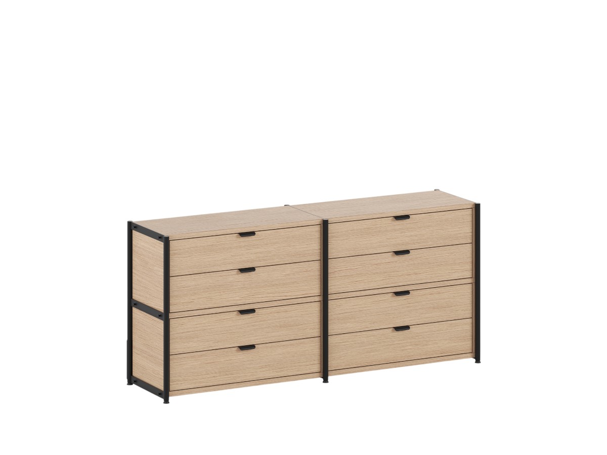 Tiptoe Unit Shelf Chest Of Drawers 2 Columns H 75 Cm