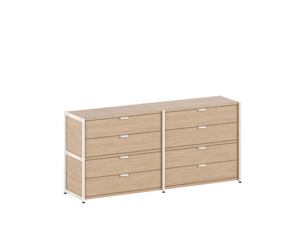 Tiptoe Unit Shelf Chest Of Drawers 2 Columns H 75 Cm