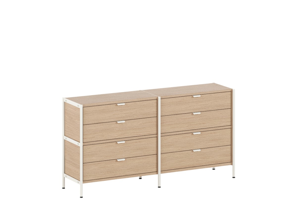 Tiptoe Unit Shelf Chest Of Drawers 2 Columns H 85 Cm