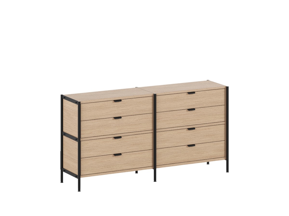 Tiptoe Unit Shelf Chest Of Drawers 2 Columns H 85 Cm