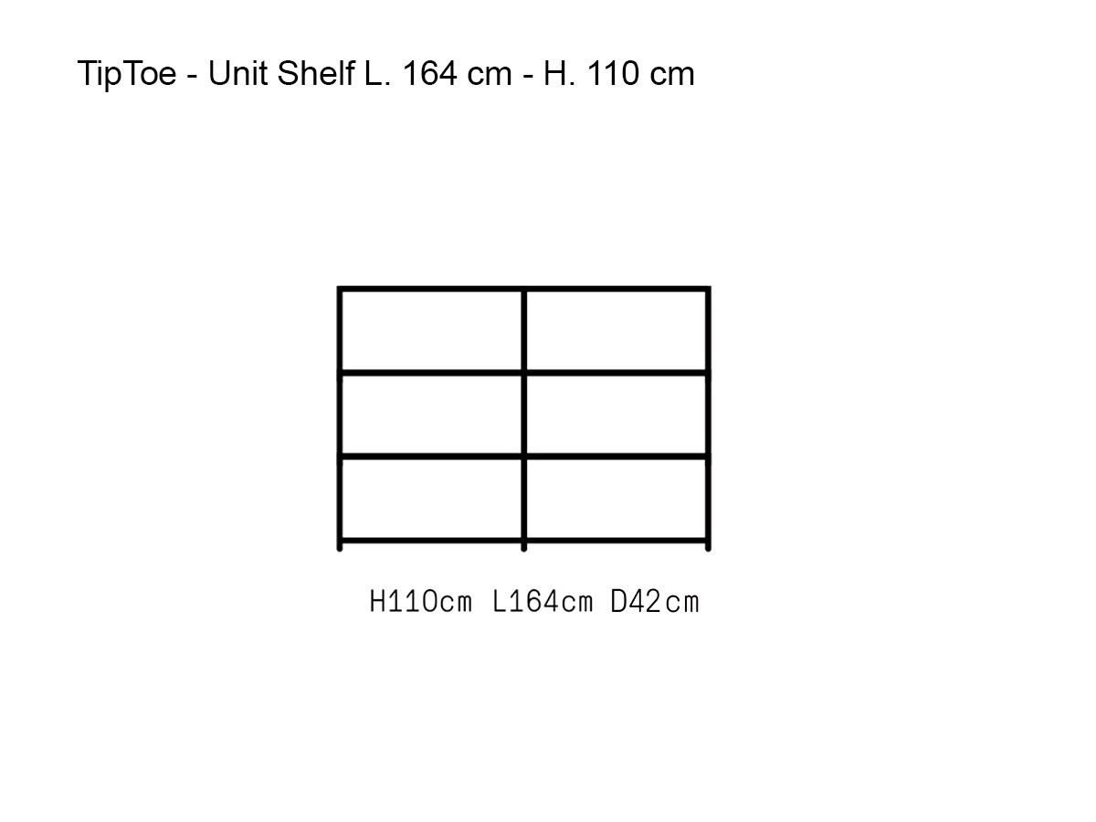 Tiptoe Unit Shelf L 164 Cm H 110 Cm