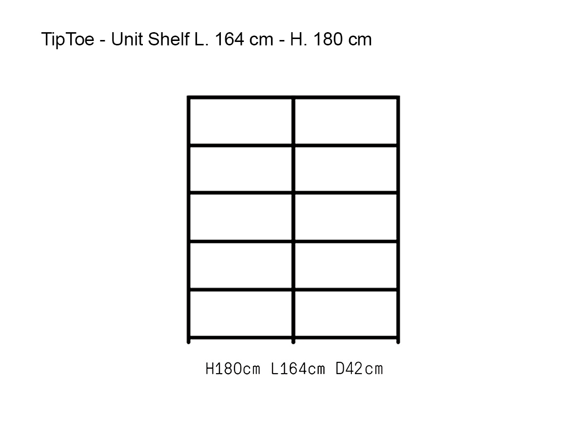 Tiptoe Unit Shelf L 164 Cm H 180 Cm