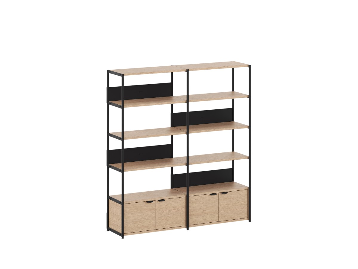 Tiptoe Unit Shelf L 164 Cm H 180 Cm With 2 Doors