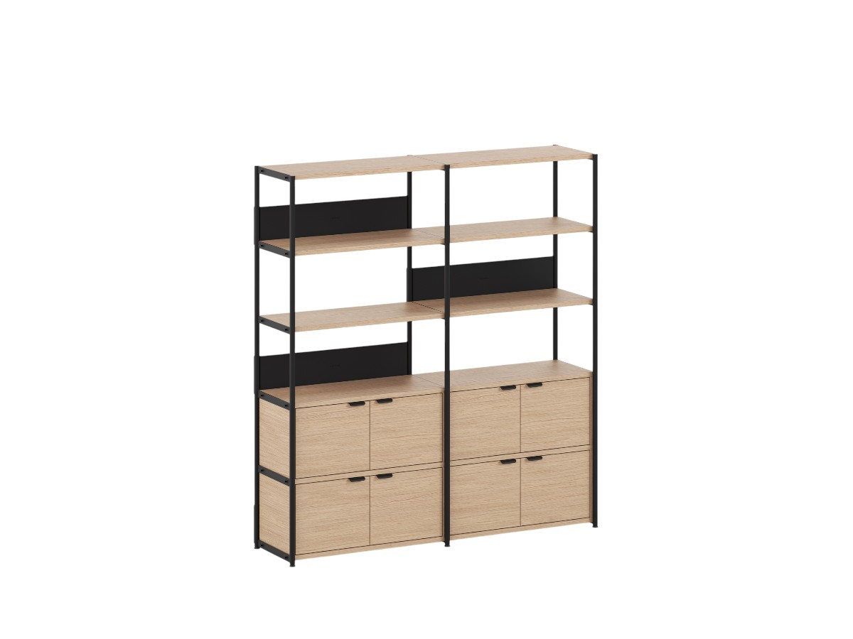 Tiptoe Unit Shelf L 164 Cm H 180 Cm With 4 Doors