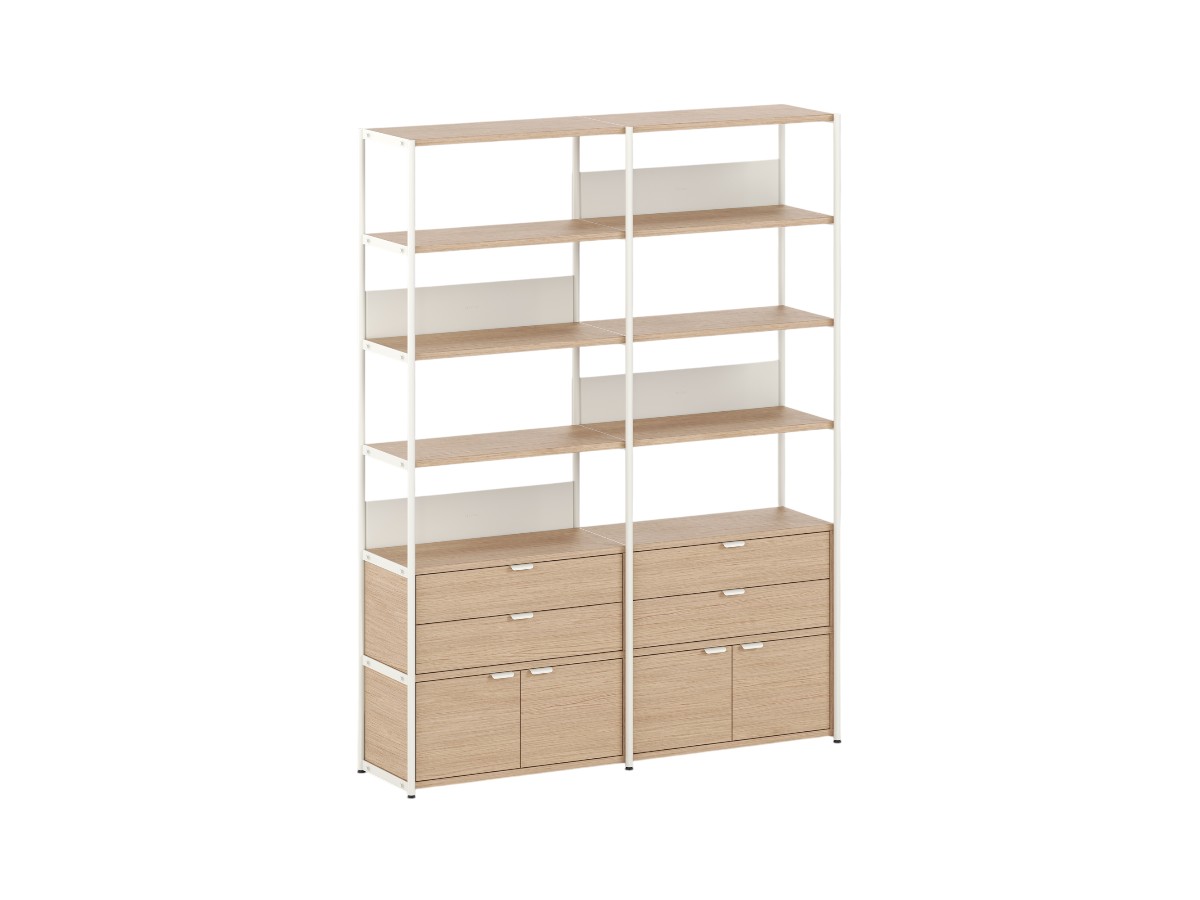 Tiptoe Unit Shelf L 164 Cm H 215 Cm With 2 Doors 2 Drawers