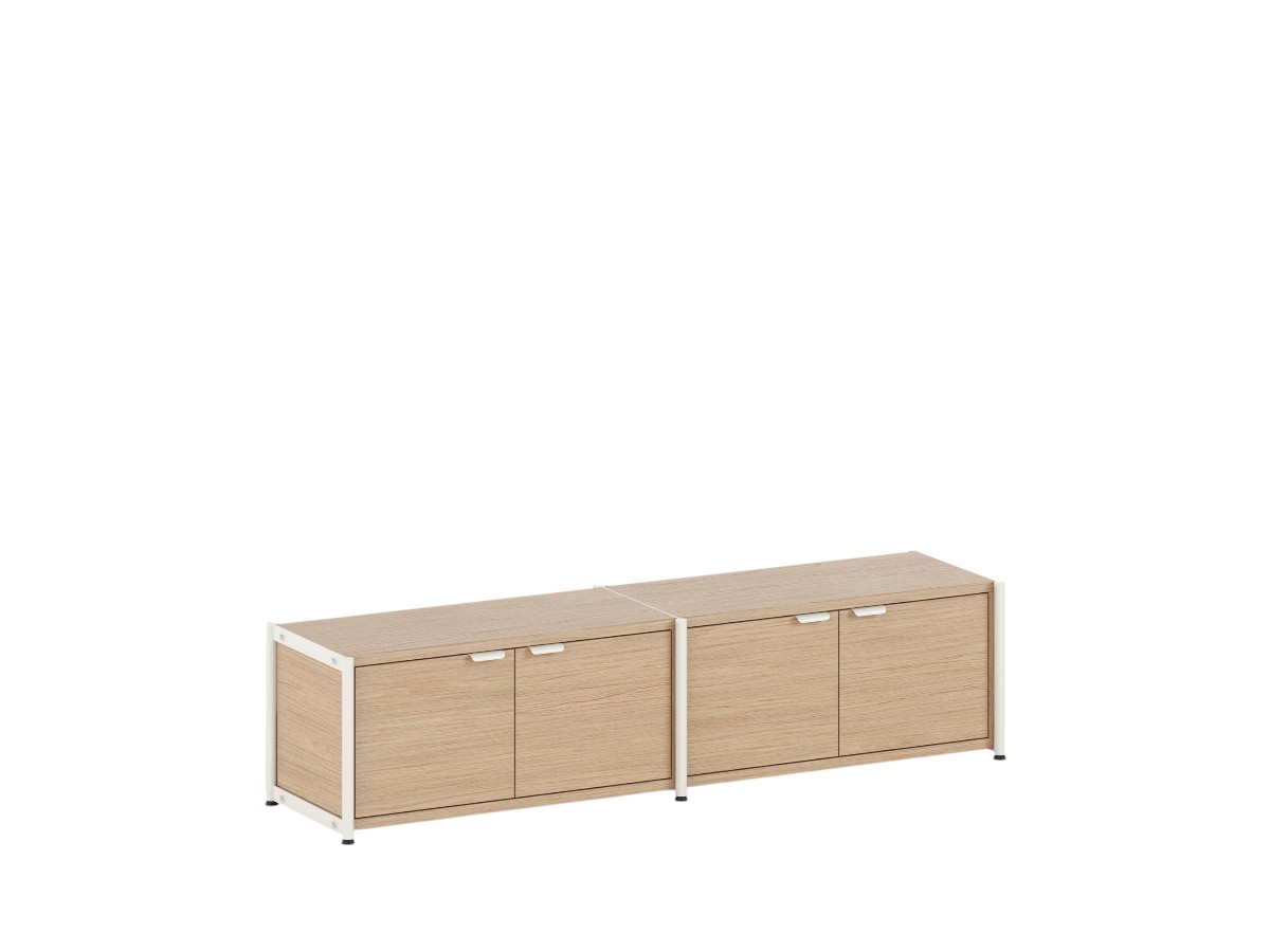 Tiptoe Unit Shelf L 164 Cm H 40 Cm With 1 Door