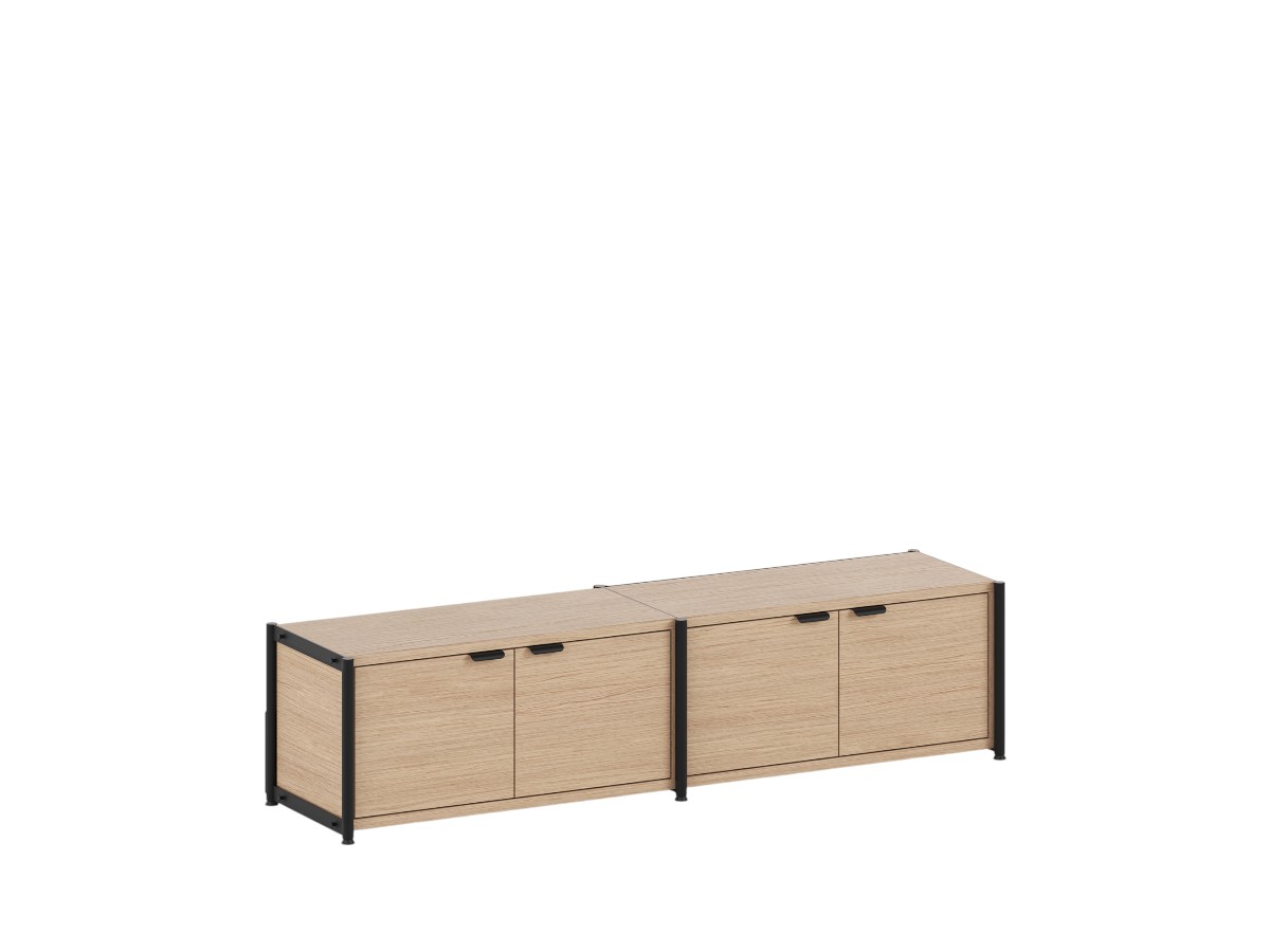 Tiptoe Unit Shelf L 164 Cm H 40 Cm With 1 Door